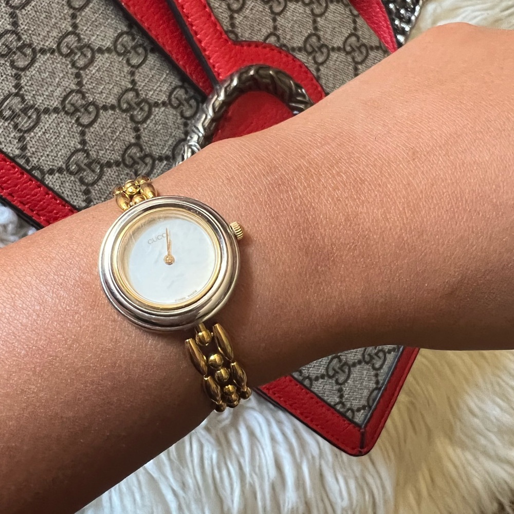 Gucci silver and gold bezels (2) - Picture 3 of 3
